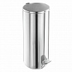 Ведро мусорное с педалью 30 литров, УСИЛЕННОЕ, кольцо под мешок, хром, нержавеющая сталь, ТИТАН