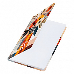 Ежедневник датированный 2026 с резинкой 145х203 мм, А5, BRAUBERG, твердый, "Букет", 117339