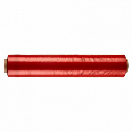 Стрейч-пленка для ручной упаковки, вторичное сырье, КРАСНАЯ 50 см х 217 м, 20 мкм, 2 кг – нетто