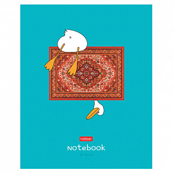 Тетрадь А5 48 л., HATBER скоба, клетка, обложка картон, "На ковре" (микс в спайке), 088375, 48Т5В1