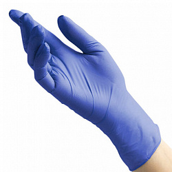 Перчатки нитриловые смотровые 50 пар (100 штук), размер 8-9, L (большой), сиреневые, BENOVY MultiColor