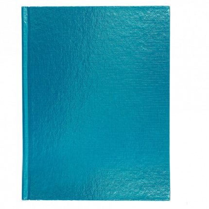 Блокнот А5 167х216 мм, 80 л., твёрдый, бумвинил "METALLIC", клетка, блок 5 цв., HATBER, мята, 084776, 80ББ5В1