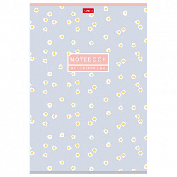Тетрадь А4, 80 л., HATBER, скоба, клетка, Soft-touch ламинация, "Музыка цветов" (микс в спайке), 093514, 80Т4лВ1