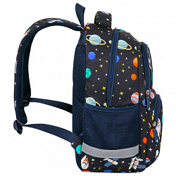 Рюкзак BRAUBERG KIDS SET, с пеналом в комплекте, 2 отделения, "Space infinity", 37x28x16 см, 272099