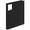 Папка на 4 кольцах БОЛЬШОГО ФОРМАТА А3, ВЕРТИКАЛЬНАЯ, 30 мм, до 250 листов, черная, 0,8 мм, STAFF, 274004