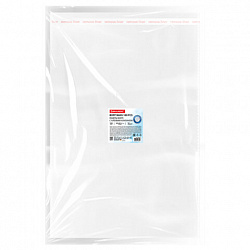 Пакеты БОПП с клеевым клапаном, КОМПЛЕКТ 100 штук, 40х60 + 4 см, 30 мкм, с усиленным швом, BRAUBERG, 700412