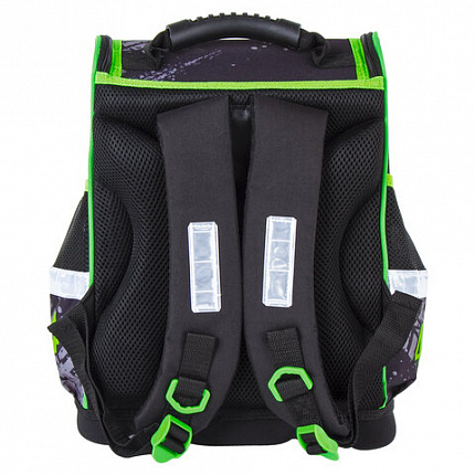 Ранец ЮНЛАНДИЯ WISE, 1 отделение, 3 кармана, устойчивое дно, "Offroad", 37х29х15 см, 228814