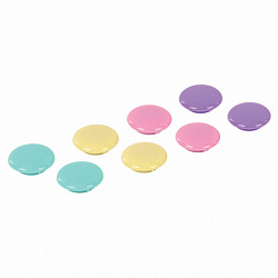 Магниты 30 мм, НАБОР 8 шт., BRAUBERG "PASTEL", блистер, 272518