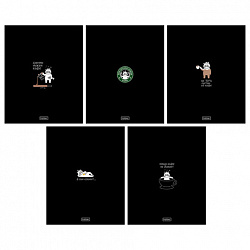 Тетрадь А5, 48 л., HATBER, скоба, клетка, глянцевая ламинация, "Coffee Story" (микс в спайке), 094576, 48Т5лВ1