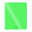 Тетрадь пластиковая обложка (НЕОН) А5, 48 листов, скоба, клетка, BRAUBERG "Smart Cover", ЗЕЛЕНАЯ, 405038