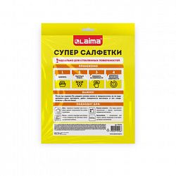Салфетка КОРЕЙСКАЯ УМНАЯ для дома и авто, БЕЗ РАЗВОДОВ, 30х40 см, 10 шт., УНИВЕРСАЛЬНАЯ, LAIMA, 702525