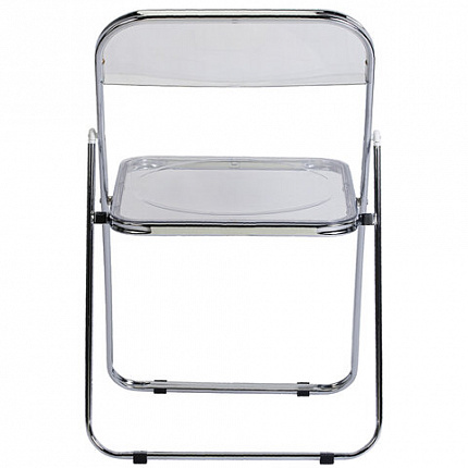Стул складной прозрачный BRABIX "Style CF-015", хромированный каркас, пластик, 533250
