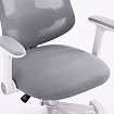 Кресло детское с подставкой для ног BRABIX KIDS "MG-215", сетка/ткань TW, серое, 533313