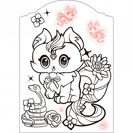 Раскраска с наклейками АССОРТИ "Волшебные питомцы", 29,5х21 см, 3+, МС