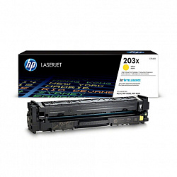 Картридж лазерный HP (CF542X) LaserJet Pro M254/M280/M281, №203X, желтый, оригинальный, ресурс 2500 страниц