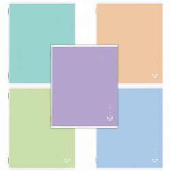 Тетрадь А5 96 л. STAFF "College", скоба, клетка, офсет №2 ЭКОНОМ, обложка картон, "ПАСТЕЛЬНАЯ", 405630