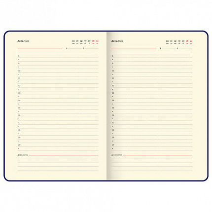 Ежедневник недатированный А5 148x218 мм BRAUBERG "Optimal", под кожу, 160 листов, резинка, держатель для ручки, черный, 118640