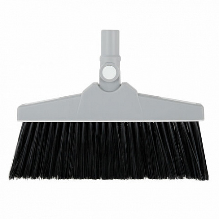 Совок для мусора КОМПЛЕКТ щетка + рукоятки 59-93см телескоп, регулируемый угол щетки, крепление тряпок, бело-серый, колорбокс, LAIMA, 608952