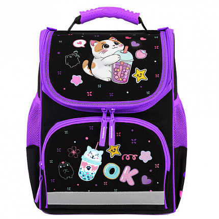 Ранец ПИФАГОР BASIC, 1 отделение, 3 кармана, эргономичная спинка, "Cheers", 35х28х18 см, 274420