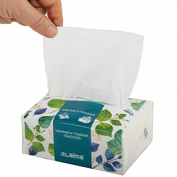 Салфетки косметические 200 шт. в упаковке, 2 слоя, 13,5х19 см, LAIMA PREMIUM UNIT PACK, 116357