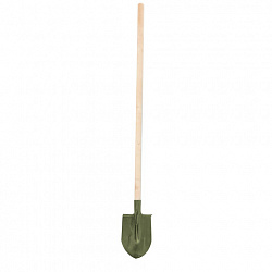 Лопата штыковая 20х28,5 см, с ребрами жесткости, высота 145 см, деревянный черенок, КМ000882