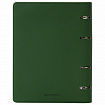 Тетрадь на кольцах А5 (180х220 мм), 120 листов, под кожу, клетка, BRAUBERG "Joy", зелёный/светло-зелёный, 129991