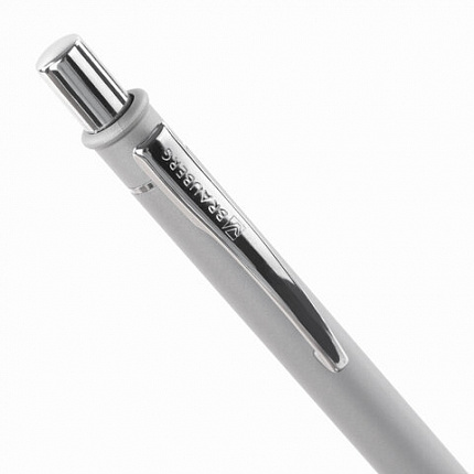 Ручка подарочная шариковая BRAUBERG "Vocale", СИНЯЯ, корпус серебристый с хромированными деталями, линия письма 0,5 мм, 143490