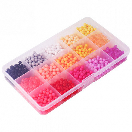 Аквамозаика 30 цветов 3000 бусин, с трафаретами, инструментами и аксессуарами, BRAUBERG KIDS, 664915