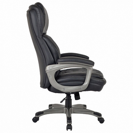 Кресло BRABIX PREMIUM "Regal EX-557", НАГРУЗКА до 150 кг, пружинный блок, экокожа, черный, 532945