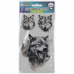 Наклейки-тату переводные "Разные", 20,5х10 см, ассорти 12 видов, FUNSTER (ФАНСТЕР), 666102