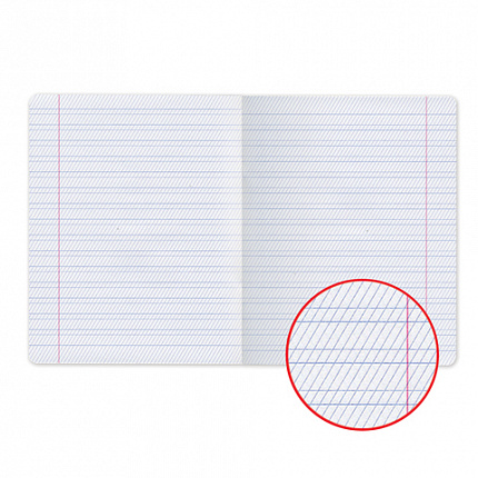 Тетрадь ЗЕЛЁНАЯ обложка 12 л., частая косая линия с полями, офсет, "HATBER", 12Т5B5_05112(T115329)