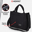 Сумка шоппер HEIKKI MINI (ХЕЙКИ), вельвет, черный, 25х20 см, 272439