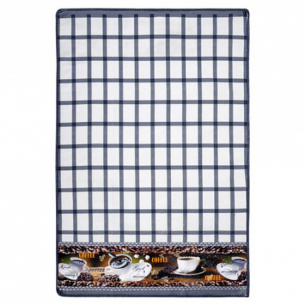 Салфетка из МИКРОФИБРЫ универсальная, 40х60 см, фиолетовая клетка, орнамент, 240 г/м2, BOOMHOUSE (БУМХАУС), 700882