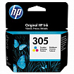 Картридж струйный HP (3YM60AE) DJ 2320/2720/4120, №305, трехцветный, оригинальный, ресурс 100 страниц