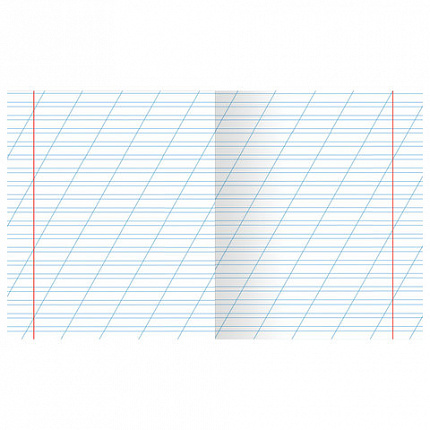 Тетрадь ЗЕЛЁНАЯ обложка 12 л., косая линия с полями, офсет, "HATBER", 12Т5D(С)6(T52440)