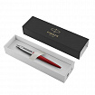 Ручка шариковая PARKER "Jotter Core Kensington Red CT", корпус красный, детали хром, синяя, 1953187