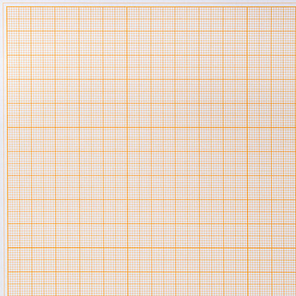 Бумага масштабно-координатная (миллиметровая), папка, А4, оранжевая, 10 листов, 65 г/м2, STAFF, 113484