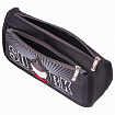 Пенал мягкий ЮНЛАНДИЯ, 2 отделения, полиэстер, "Shark", черный, 21х6х9 см, 270271