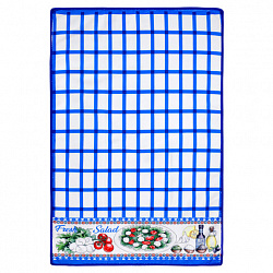 Салфетка из МИКРОФИБРЫ универсальная, 40х60 см, синяя клетка, орнамент, 240 г/м2, BOOMHOUSE (БУМХАУС), 700881
