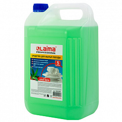 Средство для мытья посуды 5 л, LAIMA PROFESSIONAL концентрат, "Алоэ Вера", 602298