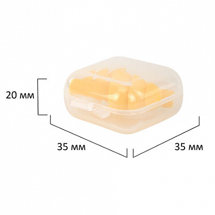 Беруши многоразовые силиконовые без шнурка, 1 пара в контейнере, SNR 37 дБ, RABBITEX (РАББИТЕКС), 671315