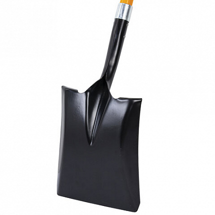 Лопата совковая стальная 23х28 см, ОБЩАЯ ДЛИНА 115 см, черенок стекловолокно, V-ручка, RABBITEX (РАББИТЕКС) "FIBERGLASS", 700484