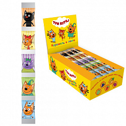 Карамель леденцовая 5+ "Три Кота" с ягодно-фруктовыми вкусами, лента 5 шт. по 3,6 г, PT-1-7