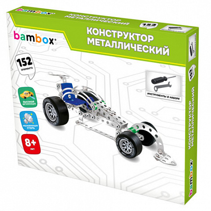 Конструктор металлический "Машинки" 4 вида ассорти, BAMBOX (БАМБОКС), 666367