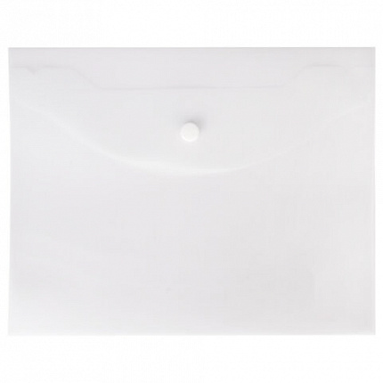 Папка-конверт с кнопкой МАЛОГО ФОРМАТА А5 BRAUBERG UNIVERSAL, прозрачная, 0,15 мм, 273065