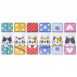 Закладки для книг МАГНИТНЫЕ, "АССОРТИ 5 ДИЗАЙНОВ ЗВЕРЯТА", 6 штук, 35x25 мм, FUNSTER (ФАНСТЕР), 116651