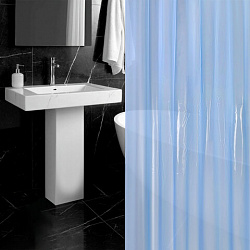 Шторка для ванной EVA, 180х200 см, кольца в комплекте, СИНИЕ ЛИНИИ, PRIMILA (ПРИМИЛА), 700106