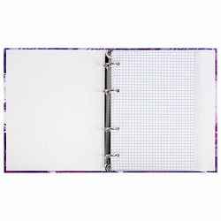 Тетрадь на кольцах А5 165х215 мм, 120 листов, твердый картон, клетка, BRAUBERG, "Blur", 404714