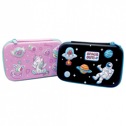 Пенал BRAUBERG KIDS большой удобный с откидной планкой, EVA, 22х15х4 см, "Unicorn dreams", 271557