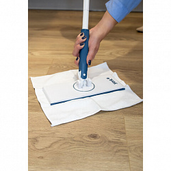 Швабра с автозахватом SNAPPY черенок 127см, флаундер 25х10см, салфетка 30х30см микроф, 82230